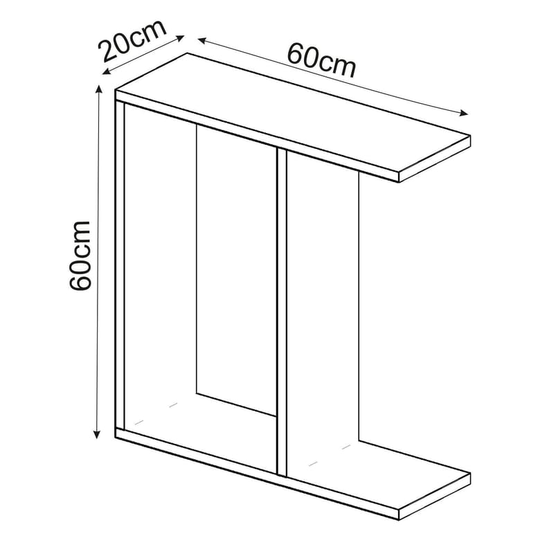 Bingdi Sidebord 60x60x60 cm - Travertin - Møbler - Borde - Aflastningsbord - Lampebord