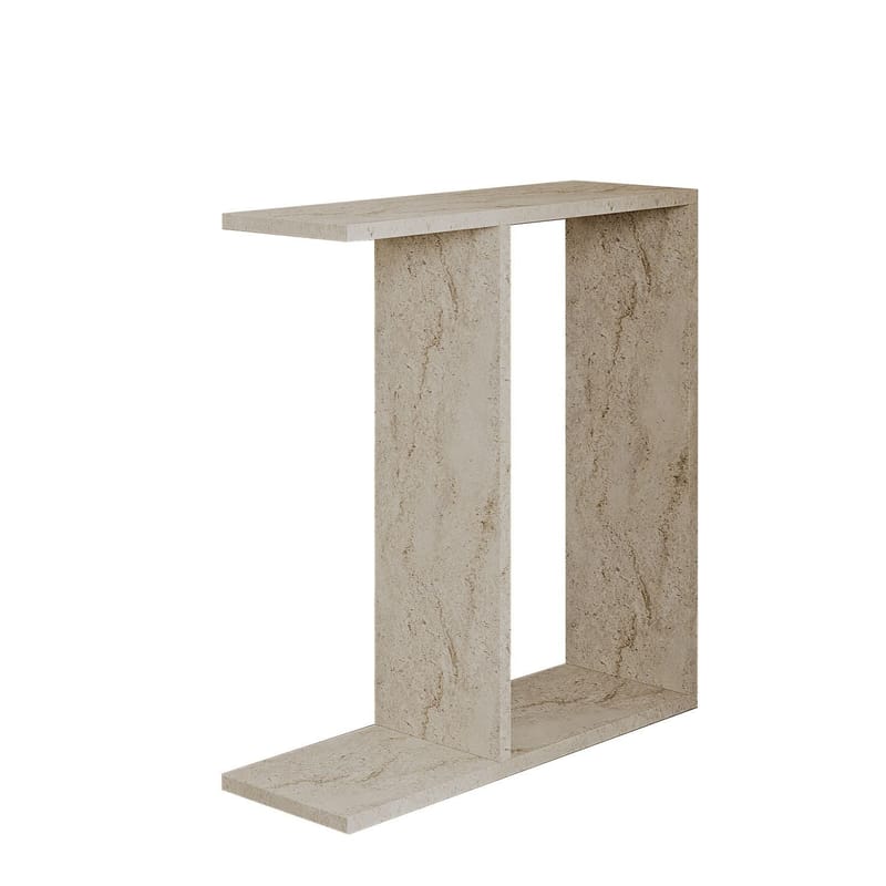 Bingdi Sidebord 60x60x60 cm - Travertin - Møbler - Borde - Aflastningsbord - Lampebord