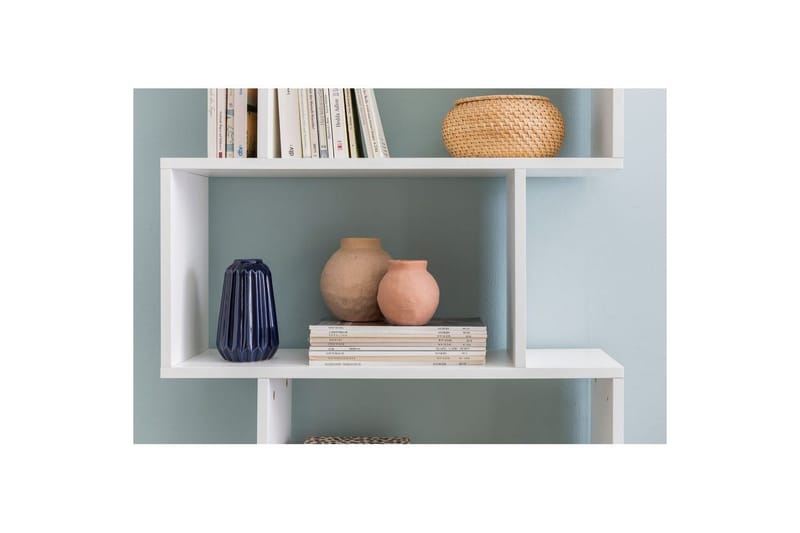 Bogreol Wohnling Elegant med 6 forskudte opbevaringshylder - Opbevaring - Hylder & Reoler - Bogreol