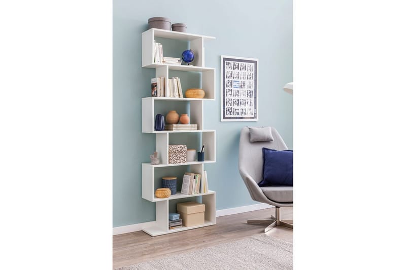 Bogreol Wohnling Elegant med 6 forskudte opbevaringshylder - Møbler - Borde - Aflastningsbord - Entrébord