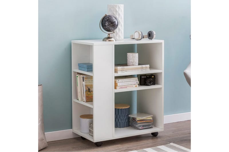 Bogreol Wohnling mobil, moderne og enkel med forskellige opbevaringsrum Hvid - Hvid - Opbevaring - Opbevaringsmøbler - Kommode - Arkivskabe