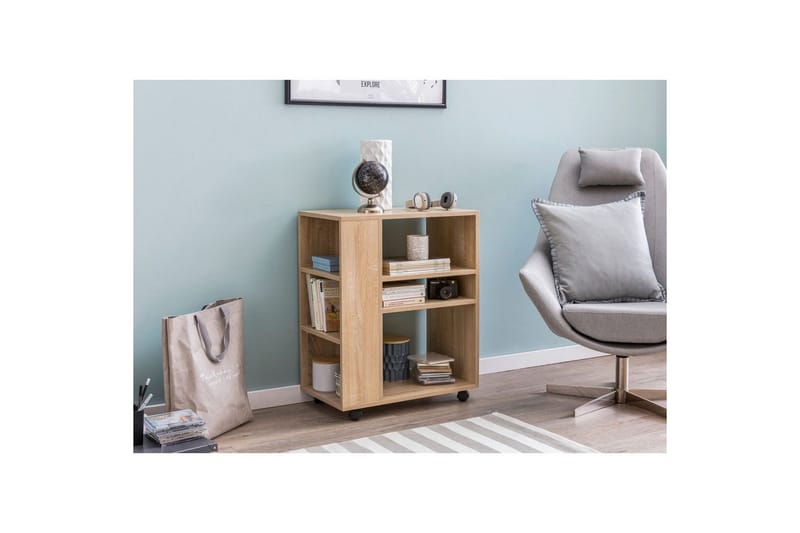 Bogreol Wohnling mobil, moderne og enkel med forskellige opbevaringsrum Sonoma - Sonoma - Opbevaring - Opbevaringsmøbler - Kommode - Arkivskabe