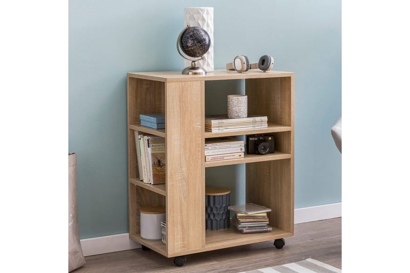 Bogreol Wohnling mobil, moderne og enkel med forskellige opbevaringsrum Sonoma - Sonoma - Opbevaring - Opbevaringsmøbler - Kommode - Arkivskabe