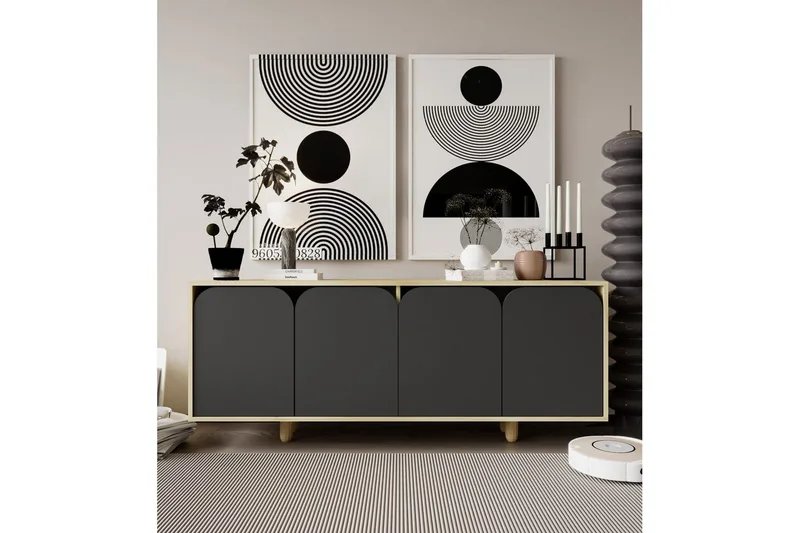 Bohem Konsolbord 180x150 cm - Brun/Antracit - Møbler - Borde - Aflastningsbord - Entrébord