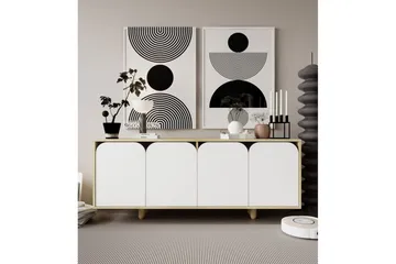 Bohem Konsolbord 180x180 cm - Brun/Hvid - Møbler - Borde - Aflastningsbord - Entrébord