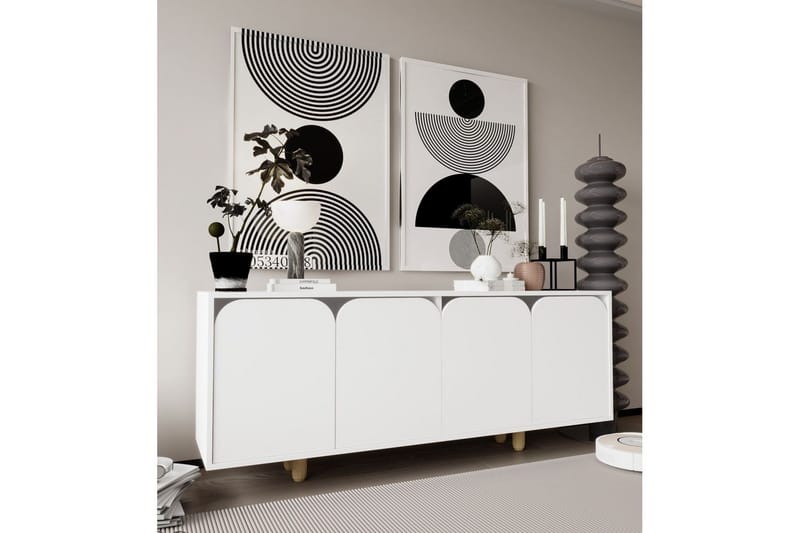 Bohem Konsolbord 180x180 cm - Hvid - Møbler - Borde - Aflastningsbord - Entrébord