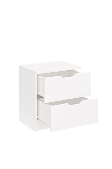 Boran Sengebord 45 cm med Opbevaring i Laminatplade - Hvid - Møbler - Borde - Aflastningsbord - Sengebord