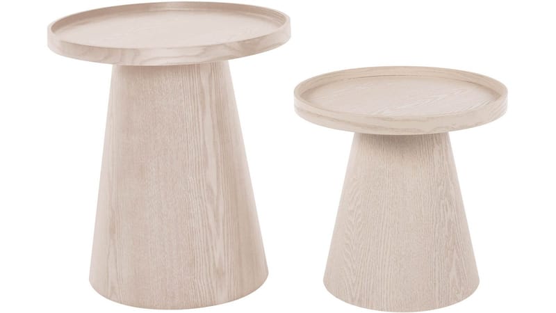 Bord Fjelln 45 cm (3-pak) - Lys natur - Møbler - Borde - Aflastningsbord - Lampebord