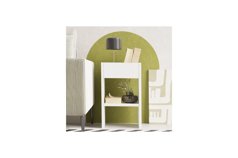 Brendale Sidebord 30 cm - Hvid - Møbler - Borde - Aflastningsbord - Lampebord