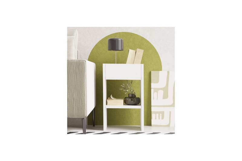 Brendale Sidebord 30 cm - Hvid - Møbler - Borde - Aflastningsbord - Lampebord