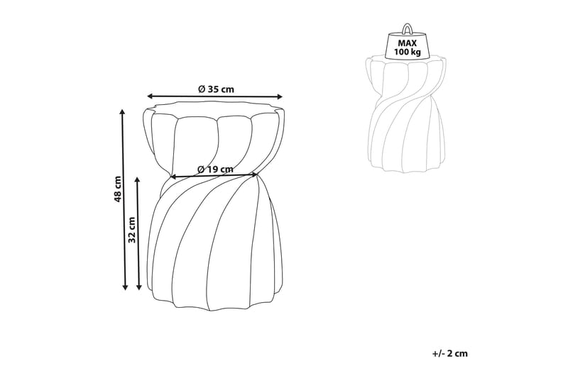 Brigge Sidebord 35 cm - Grå - Møbler - Borde - Aflastningsbord - Lampebord
