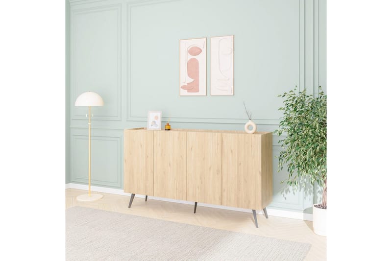 Bulskoll Konsolbord 180 cm - Mellemfarvet træ - Møbler - Borde - Aflastningsbord - Entrébord