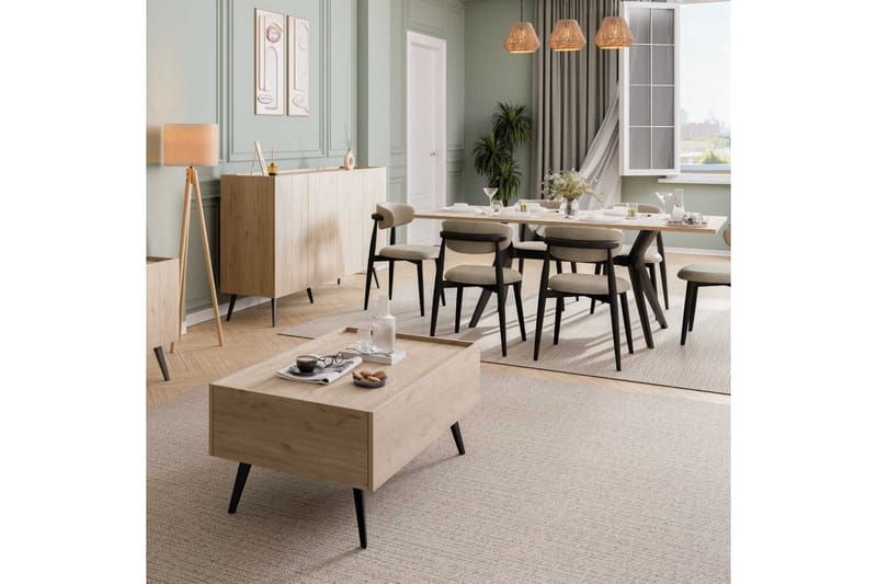 Bulskoll Konsolbord 180 cm - Mellemfarvet træ - Møbler - Borde - Aflastningsbord - Entrébord