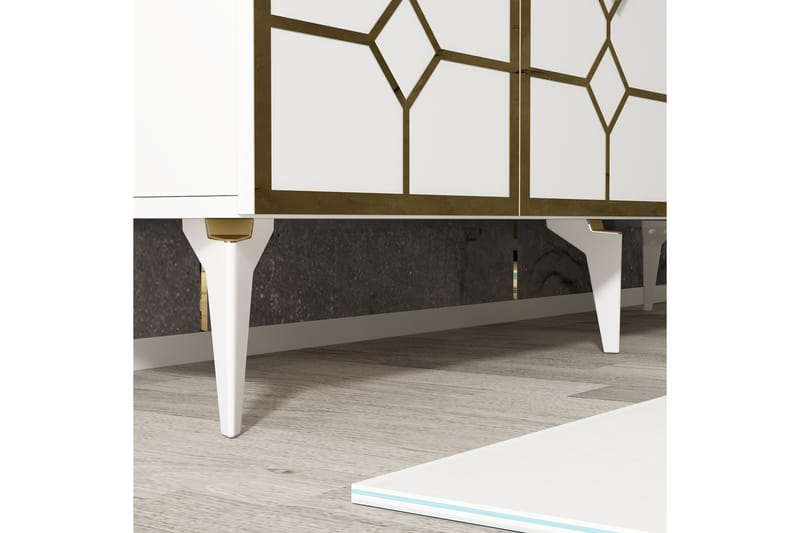 Cagla Konsolbord 150 cm - Hvid/Guld - Møbler - Borde - Aflastningsbord - Entrébord