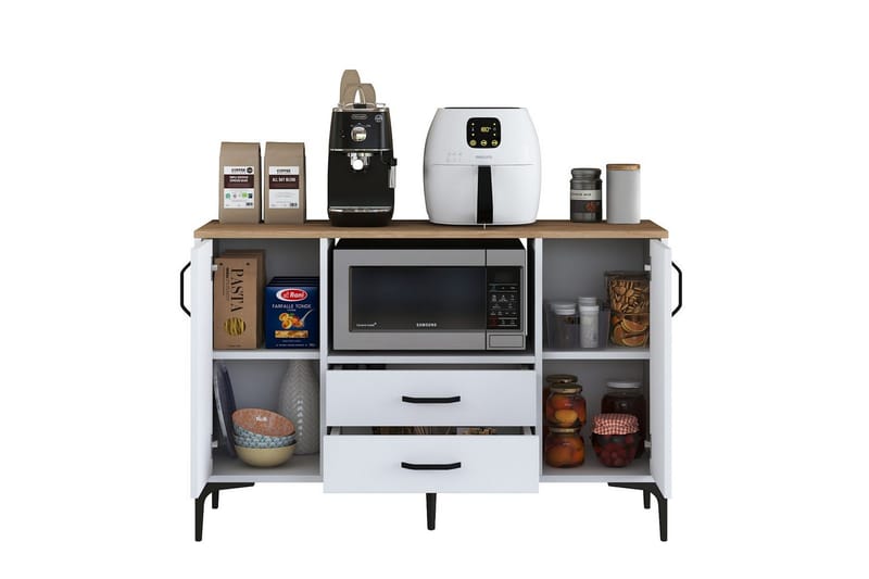 Cerreta Konsolbord 120 cm - Mellemfarvet træ/Hvid - Møbler - Borde - Aflastningsbord - Entrébord