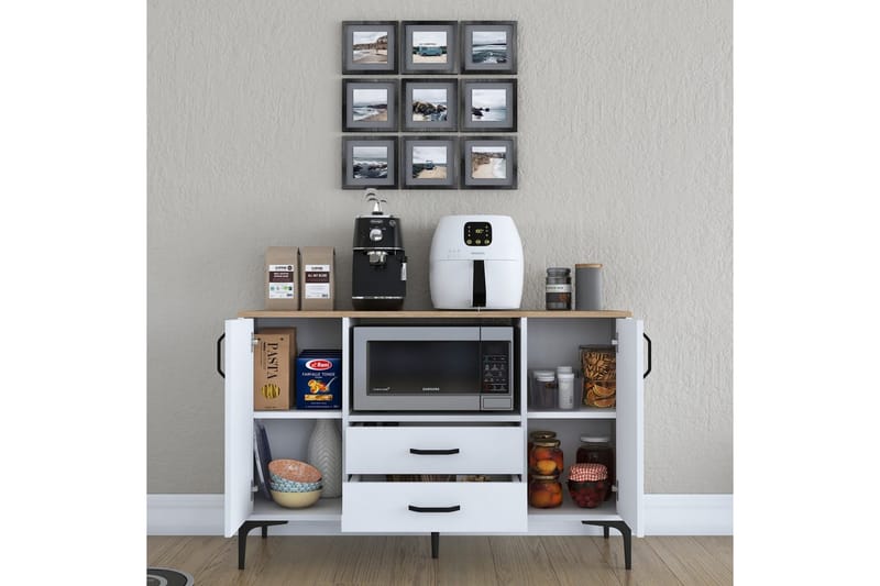 Cerreta Konsolbord 120 cm - Mellemfarvet træ/Hvid - Møbler - Borde - Aflastningsbord - Entrébord