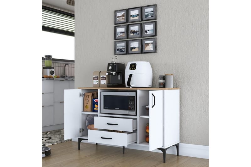 Cerreta Konsolbord 120 cm - Mellemfarvet træ/Hvid - Møbler - Borde - Aflastningsbord - Entrébord