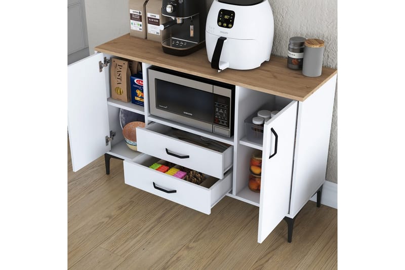 Cerreta Konsolbord 120 cm - Mellemfarvet træ/Hvid - Møbler - Borde - Aflastningsbord - Entrébord
