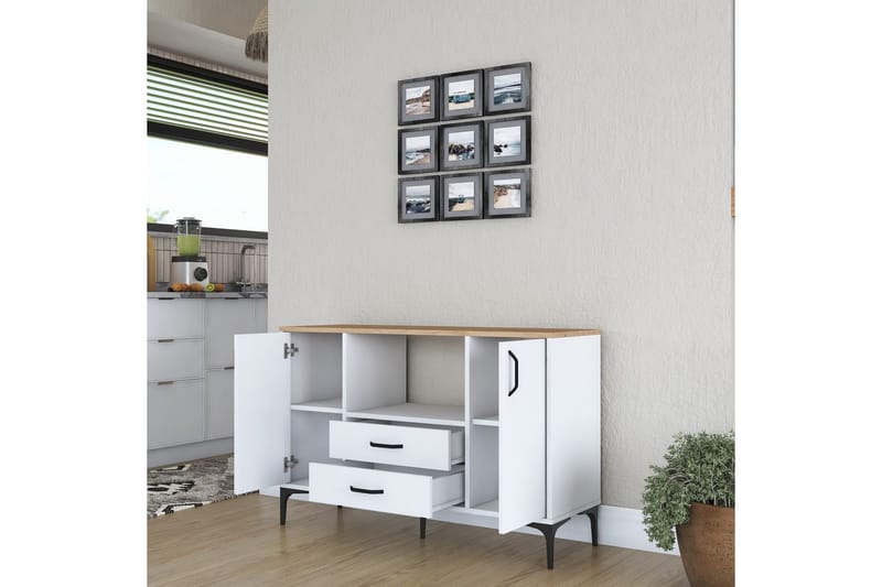 Cerreta Konsolbord 120 cm - Mellemfarvet træ/Hvid - Møbler - Borde - Aflastningsbord - Entrébord