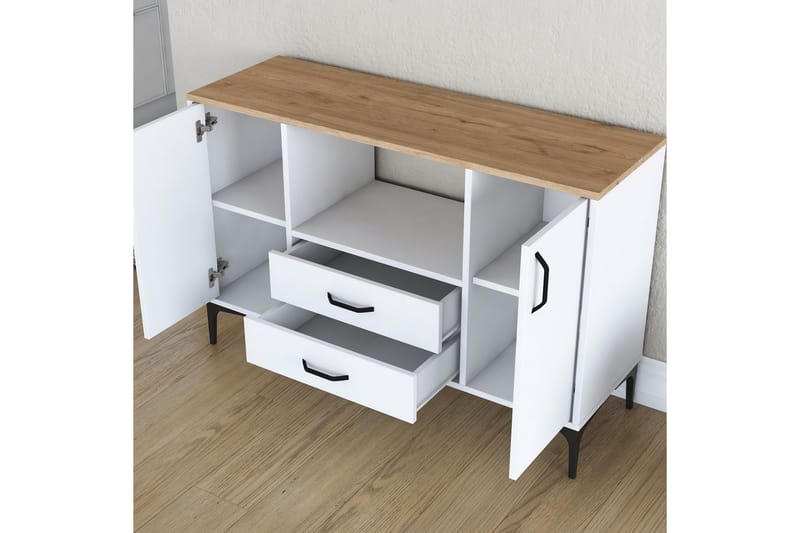 Cerreta Konsolbord 120 cm - Mellemfarvet træ/Hvid - Møbler - Borde - Aflastningsbord - Entrébord