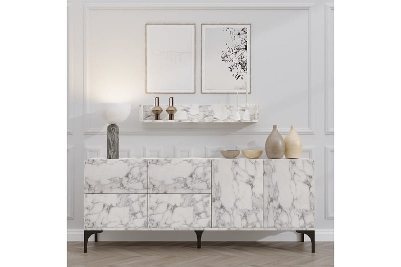 Cerreta Konsolbord 180 cm - Hvid Marmor - Møbler - Borde - Aflastningsbord - Entrébord