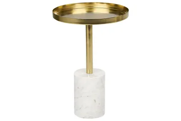 Charis Sidebord 36 cm - Guld/Hvid - Møbler - Borde - Aflastningsbord - Lampebord