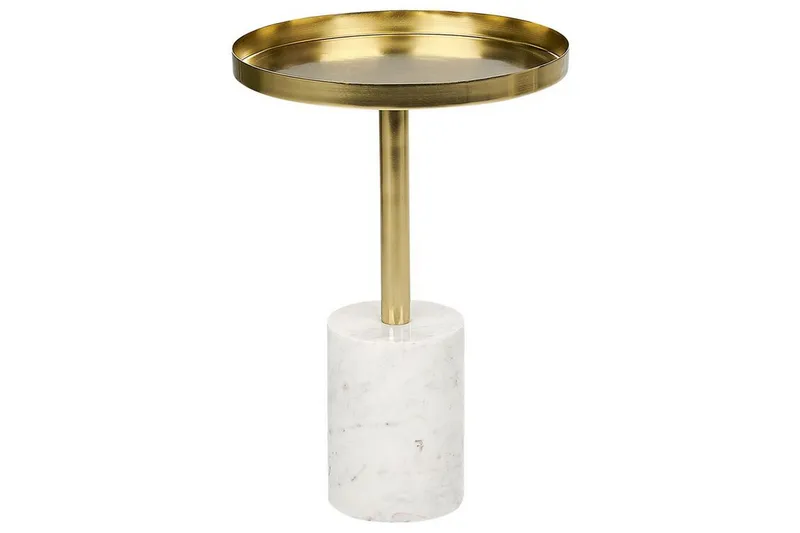 Charis Sidebord 36 cm, Guld/Hvid