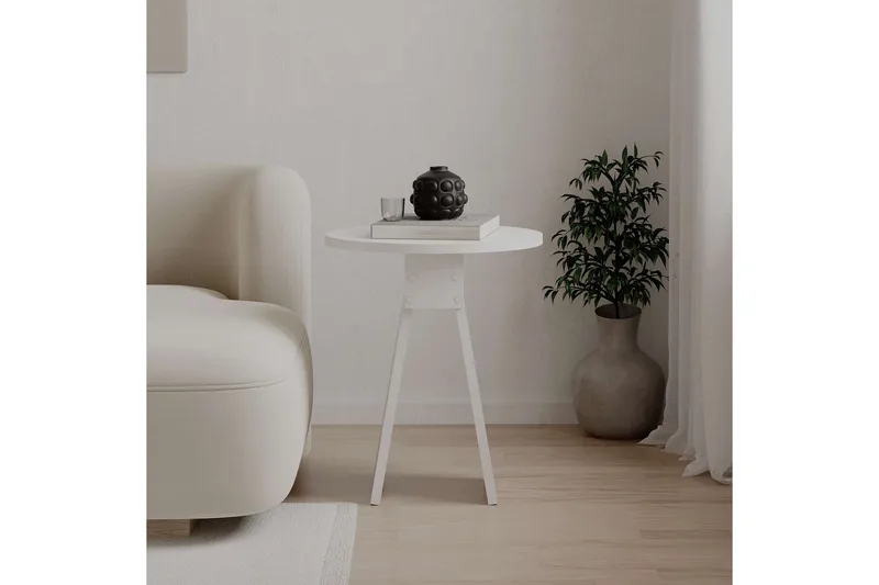Chen Sidebord 42 cm - Hvid - Møbler - Borde - Aflastningsbord - Lampebord