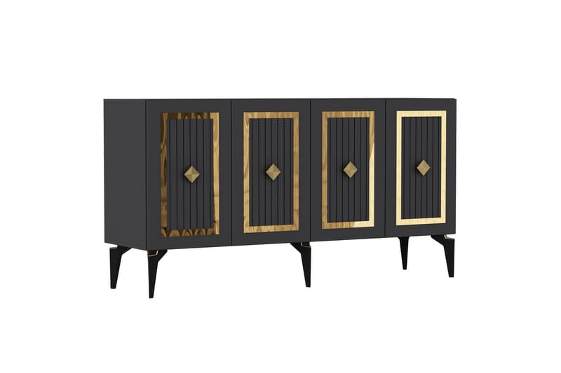 Childress Konsolbord 150 cm - Antracit/Guld - Møbler - Borde - Aflastningsbord - Entrébord