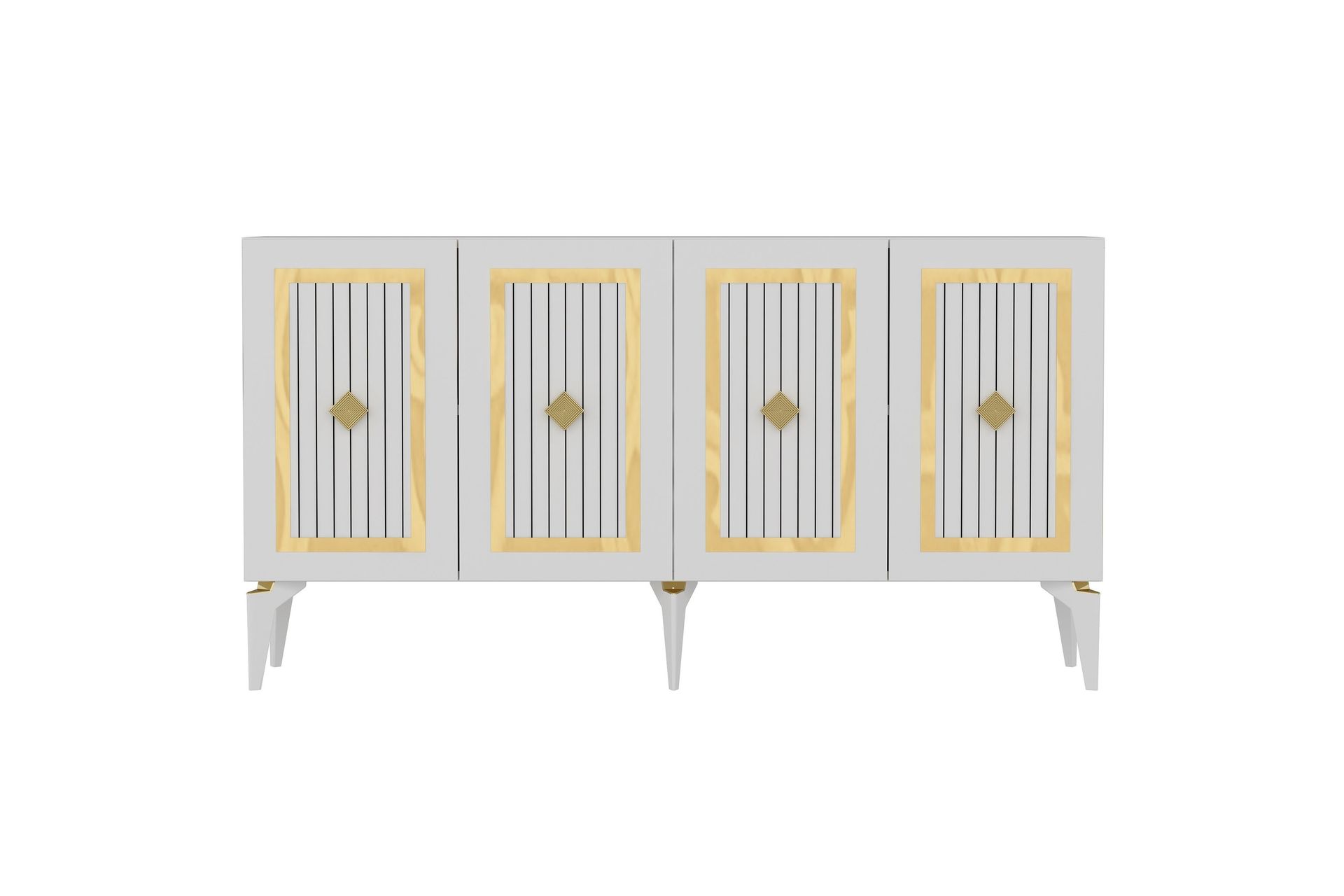 Childress Konsolbord 150 cm - Hvid/Guld - Møbler - Borde - Aflastningsbord - Entrébord