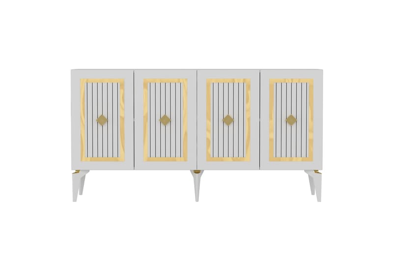 Childress Konsolbord 150 cm - Hvid/Guld - Møbler - Borde - Aflastningsbord - Entrébord