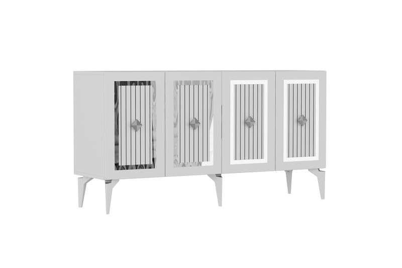Childress Konsolbord 150 cm - Hvid/Sølv - Møbler - Borde - Aflastningsbord - Entrébord