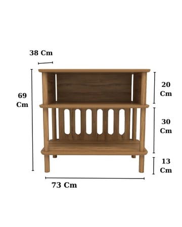 Clavor Sidebord 73 cm - Eg - Møbler - Borde - Aflastningsbord - Lampebord