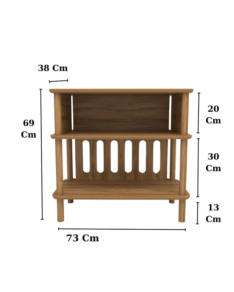 Clavor Sidebord 73 cm - Eg - Møbler - Borde - Aflastningsbord - Lampebord