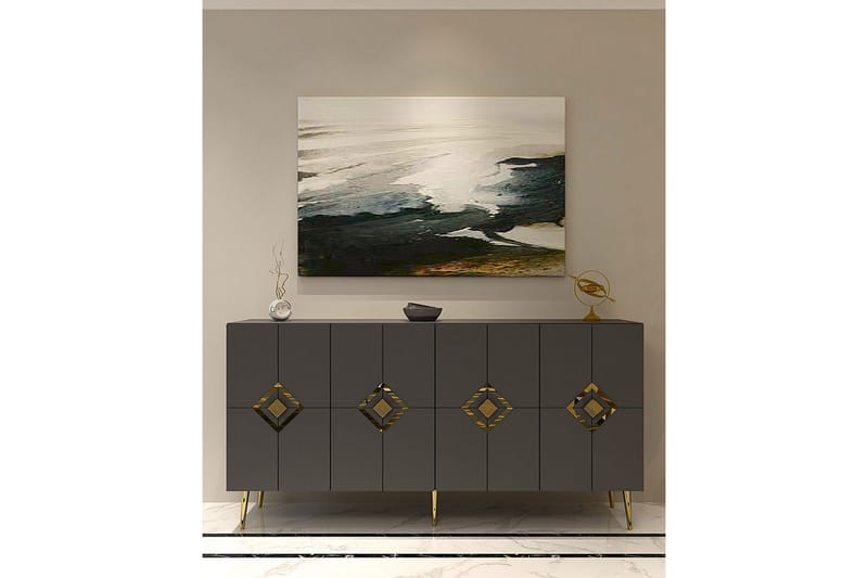 Cleryn Konsolbord 150 cm - Antracit/Guld - Møbler - Borde - Aflastningsbord - Entrébord
