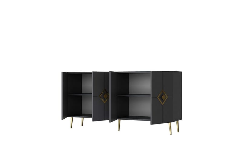 Cleryn Konsolbord 150 cm - Antracit/Guld - Møbler - Borde - Aflastningsbord - Entrébord