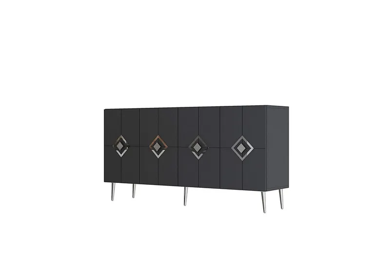 Cleryn Konsolbord 150 cm - Antracit/Sølv - Møbler - Borde - Aflastningsbord - Entrébord