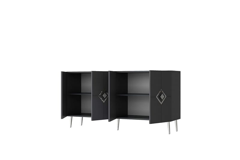 Cleryn Konsolbord 150 cm - Antracit/Sølv - Møbler - Borde - Aflastningsbord - Entrébord