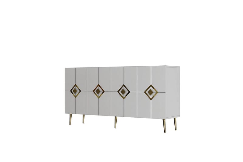 Cleryn Konsolbord 150 cm, Hvid/Guld