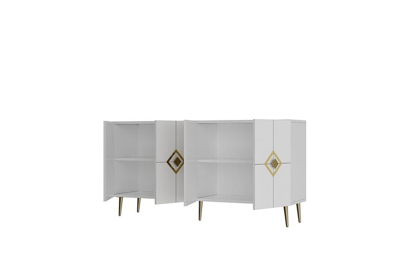 Cleryn Konsolbord 150 cm - Hvid/Guld - Møbler - Borde - Aflastningsbord - Entrébord