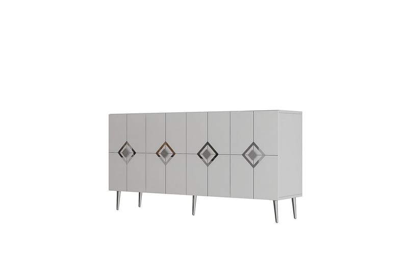 Cleryn Konsolbord 150 cm, Hvid/Sølv