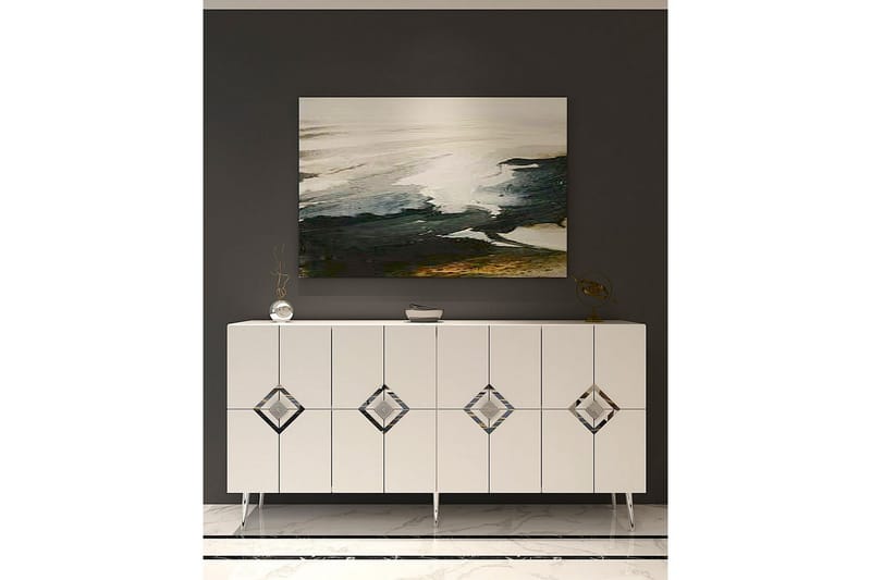 Cleryn Konsolbord 150 cm - Hvid/Sølv - Møbler - Borde - Aflastningsbord - Entrébord