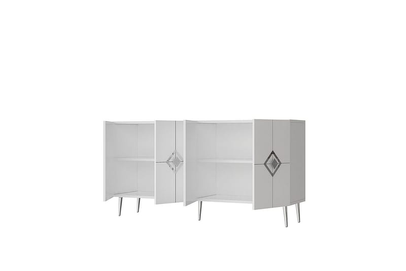 Cleryn Konsolbord 150 cm - Hvid/Sølv - Møbler - Borde - Aflastningsbord - Entrébord