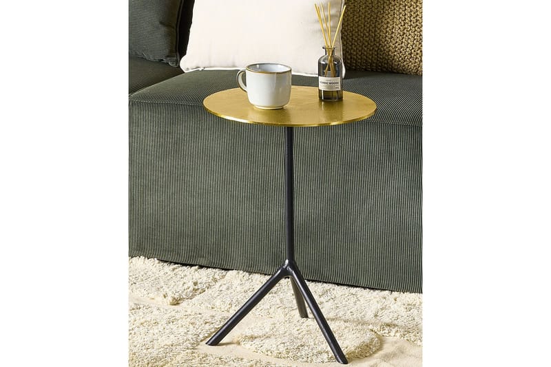 Dalija Sidebord 36 cm - Guld/Sort - Møbler - Borde - Aflastningsbord - Lampebord