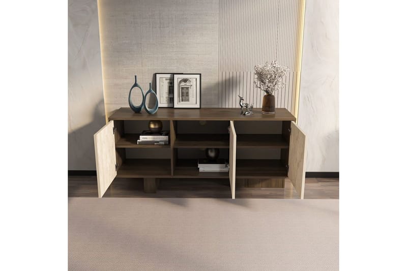 Dargaville Konsolbord 150 cm - Valnød/Travertin - Møbler - Borde - Aflastningsbord - Entrébord