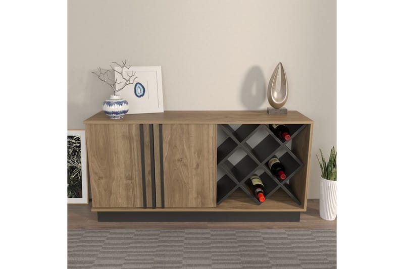 Dasina Konsolbord 148 cm - Valnød/Sort - Møbler - Borde - Aflastningsbord - Entrébord