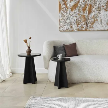 Dasina sidebord 2 dele 50 cm - Sort / Bronze - Møbler - Borde - Aflastningsbord - Indskudsborde