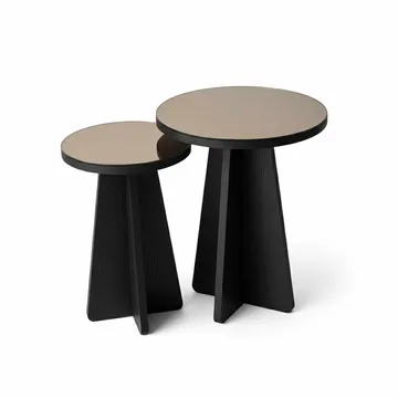Dasina sidebord 2 dele 50 cm - Sort / Bronze - Møbler - Borde - Aflastningsbord - Indskudsborde
