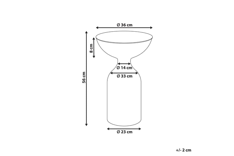 Dearra Sidebord 36 cm - Grøn - Møbler - Borde - Aflastningsbord - Lampebord