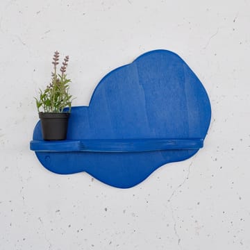 Dekorativ væghylde i træ Hanah Home Magna Blå 35 x 25 x 11 cm - Møbler - Borde - Aflastningsbord - Piedestal & søjlebord
